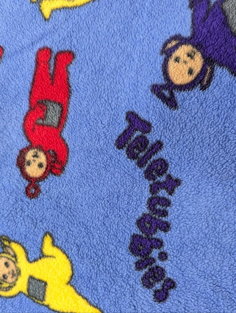 Vintage 90s Teletubbies Fleece Throw Blanket 58
